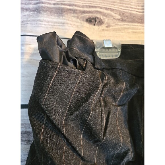 New York & Company Pink On Black Pin Striped Dress Slacks Size 22W Wide Leg Pant - Picture 10 of 13